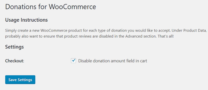 Settings Potent Donations for WooCommerce plugin