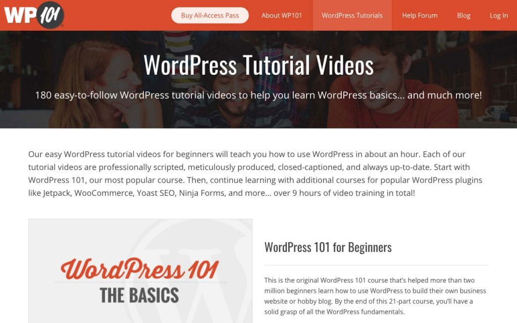 WP101 WordPress tutorials