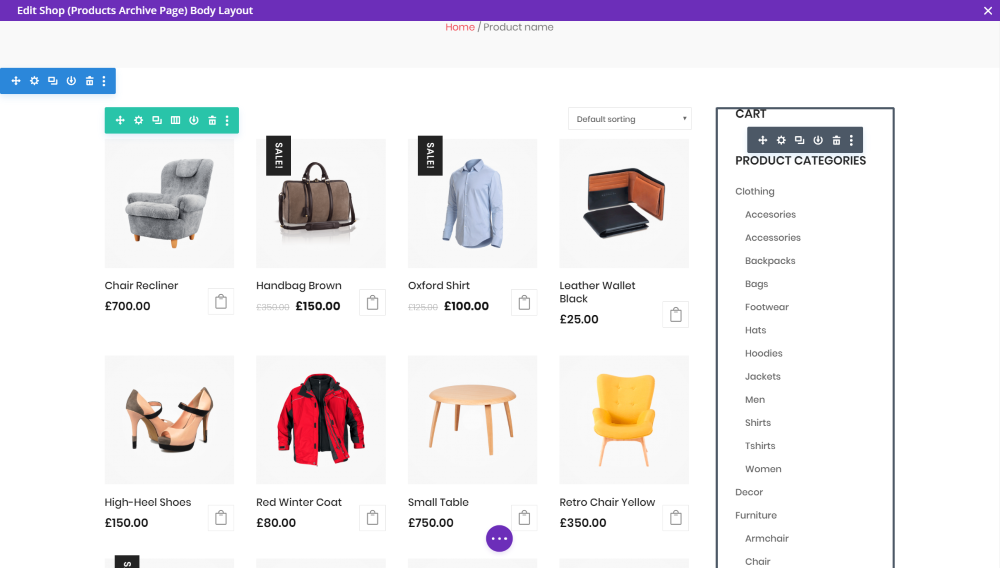 Change the Number of Columns in the WooCommerce Shop within the Divi Shop Module
