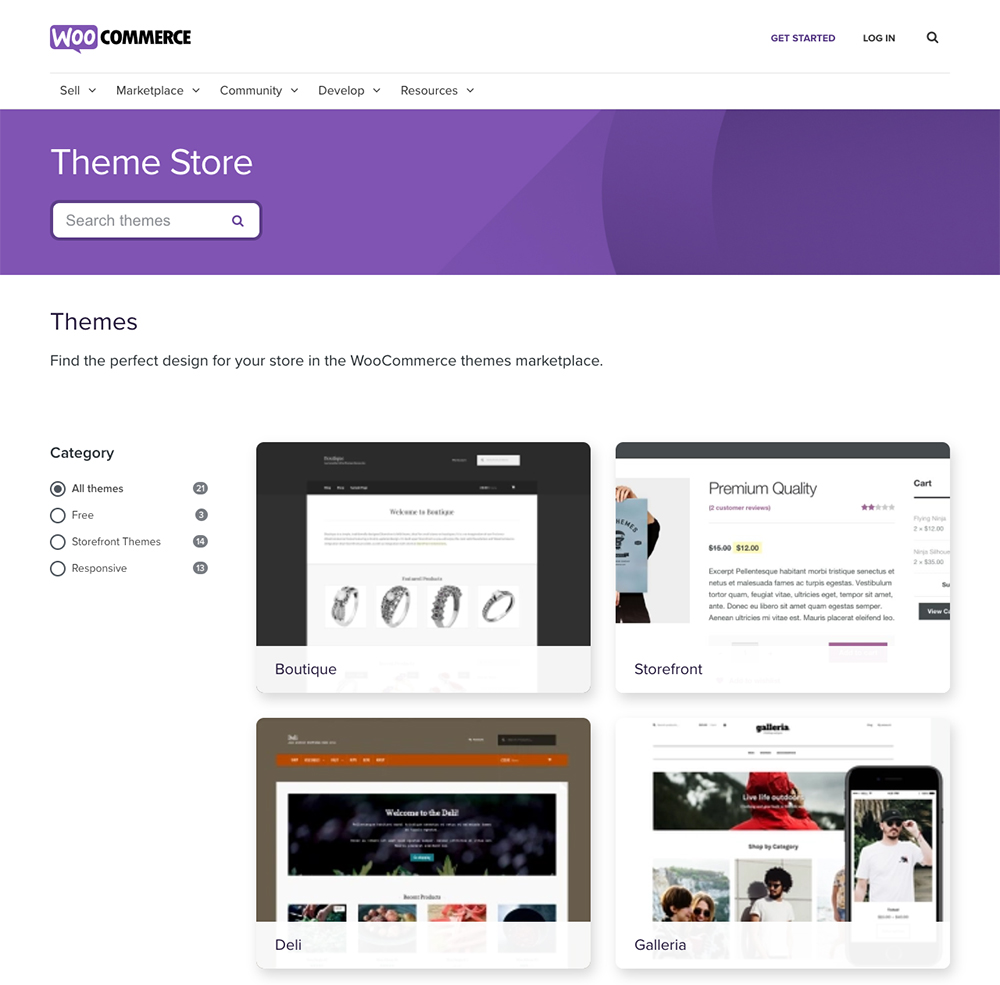 WooCommerce themes store